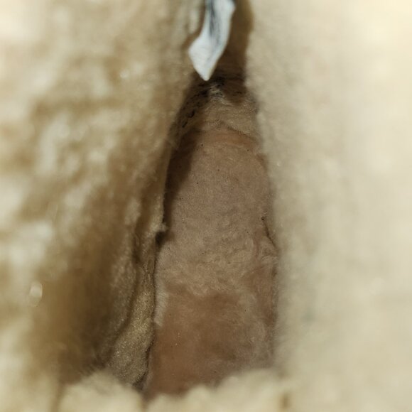 Bearpaw Christie Women's Sz 7 Teal Blue Suede Wool Sheepskin Footbed Ankle Boots - Picture 10 of 12